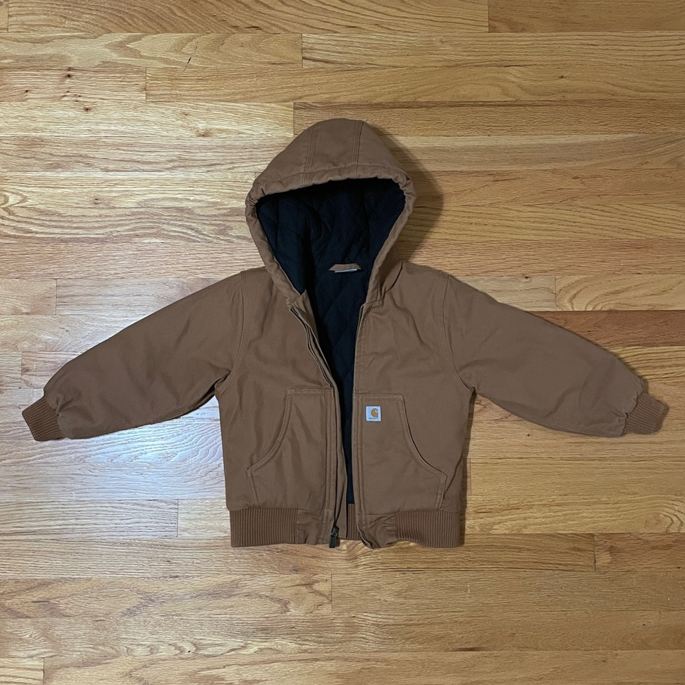 4T Carhartt Brown Hooded Jacket